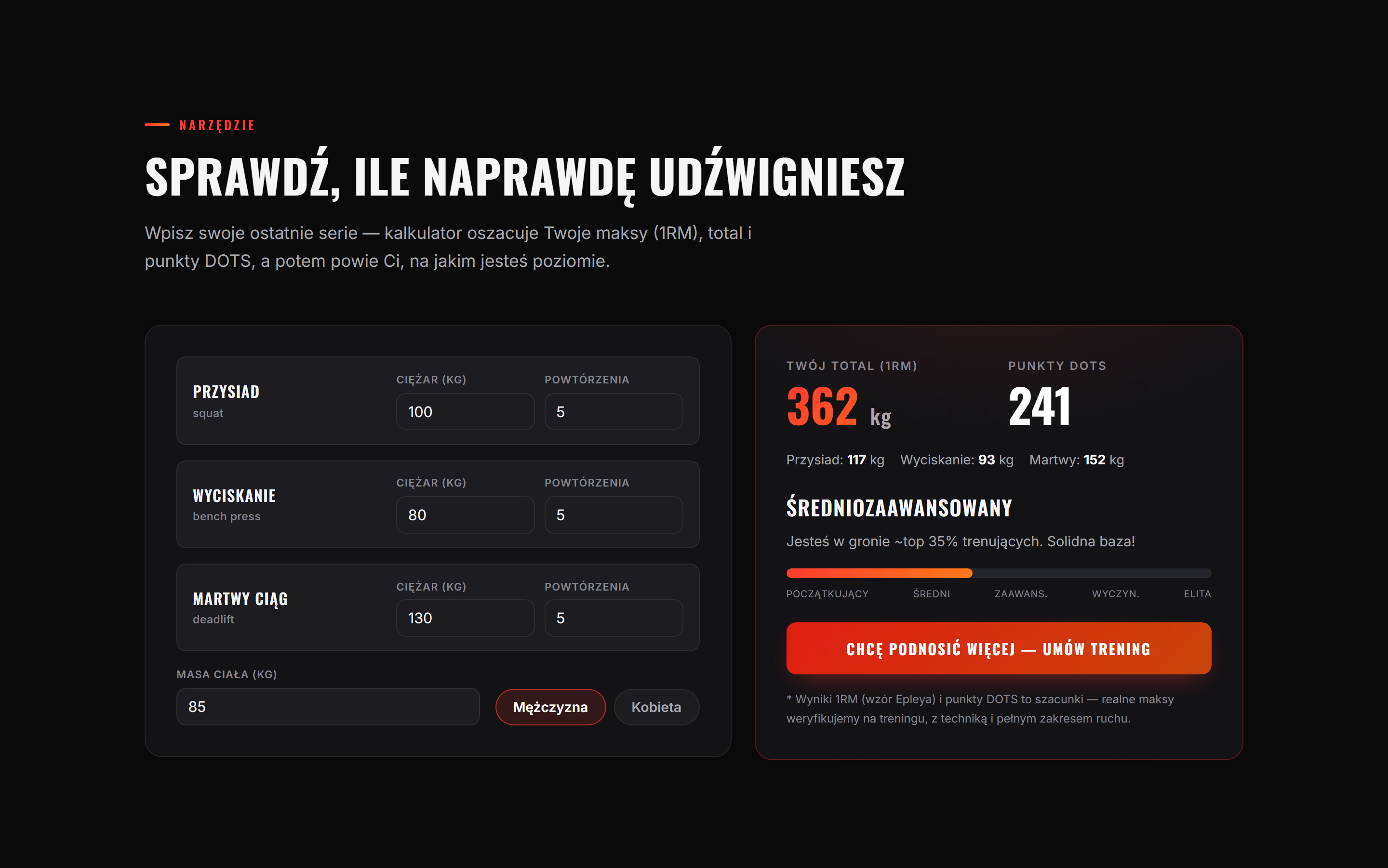 Bercik — Trening siłowy — zrzut 1
